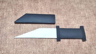 How To Make A Paper Dagger Knife  Ninja Origami [upl. by Prober]