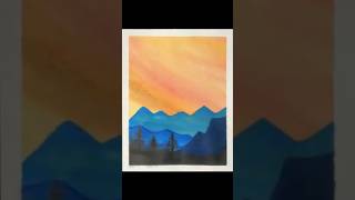 Easy watercolor painting art painting watercolor easy shorts ytshorts yt youtube colors [upl. by Riay]