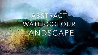 SIMPLE ABSTRACT watercolor landscape LOOSE WATERCOLOUR painting [upl. by Joslyn471]