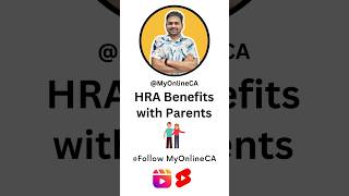 HRA Deduction in Income Tax  HRA to Parents  HRA in Salary shorts incometax [upl. by Gratianna]