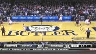 Butler vs Gonzaga Buzzer Beater with Radio Audio [upl. by Vlada]