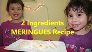 2 ingredients MERINGUES Recipe with Hanna and Mia [upl. by Bishop]