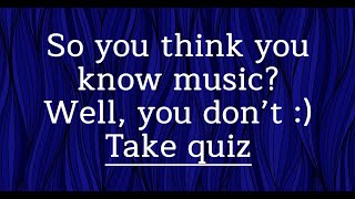 Music Quiz [upl. by Jandel]