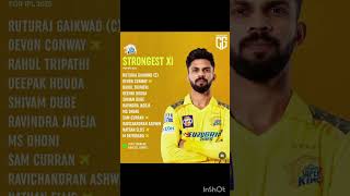 chennaiipl strongest playing11 squad csk cskfans chennaisuperkings dhoni msdhoni cricket [upl. by Blus350]