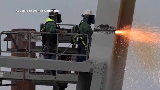 Crews work to lift Baltimore bridge debris officials eye temporary channel around collapse site [upl. by Fasto]