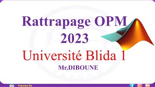 Rattrapage OPM 2023 USDB [upl. by Loise]