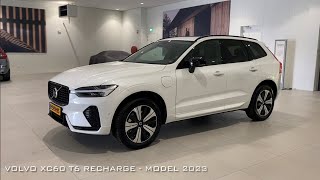 Volvo XC60 Recharge Model 2023  T6 Plus Dark  Inscription Crystal White [upl. by Nadabas]