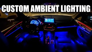 CUSTOM AMBIENT LIGHTING IN MY MODERN BMW FOR PRACTICALLY NOTHING [upl. by Atinuj125]