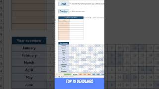 12 months Excel To do list Template Calendar based Tasks and Objectives tracking Quick Demo [upl. by Colette425]