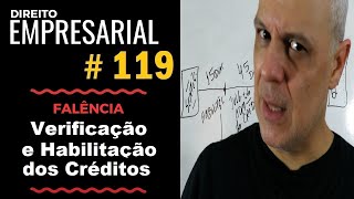 Direito Empresarial  Aula 119  Verificação e Habilitação dos Créditos da falência [upl. by Main16]