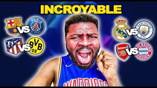 INCROYABLE ENCORE PSG VS BARCA  REAL VS CITY TIRAGE LDC QUART DE FINAL [upl. by Lissner]