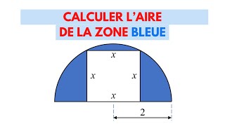 Calculer laire de la zone bleue [upl. by Melisande]