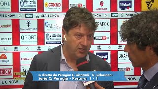 Perugia  Pescara 11 Sebastiani quotFelice di essere il presidente di questa squadraquot [upl. by Einatirb]