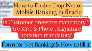 DOP Net Banking kaise enable kare  Dop Internet Banking [upl. by Xet574]