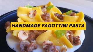 HOW TO MAKE FAGOTTINI PASTA WITH PARMESAN CREAM SAUSAGESHAZELNUTS [upl. by Ashmead]