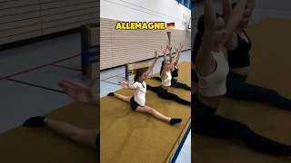 ALLEMAGNE VS FRANCE  LES ÉTIREMENTS POUR GRAND ÉCART gym souplesse [upl. by Leber]