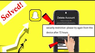 Fix Snapchat Error Security Restriction Please Try Again From This Device  Android Data Recovery [upl. by Ddart]