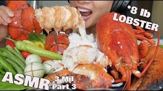 ASMR 8lb GIANT LOBSTER 3 Million Part 3SAVAGE MESSY EATING SOUNDS NO TALKING  SASASMR [upl. by Jamison]