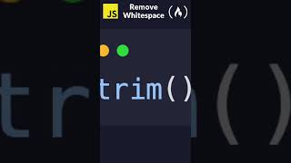 Remove Whitespace in JavaScript [upl. by Halas]