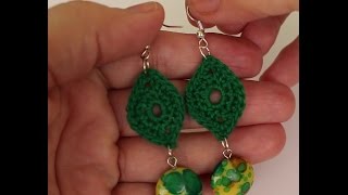 Pendientes a Ganchillo  Crochet Earrings cucaditasdesaluta [upl. by Adoree]