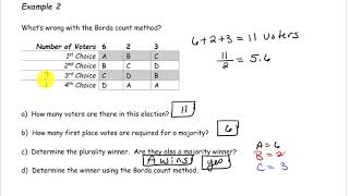 Borda Count Method Example 2 [upl. by Prudhoe]