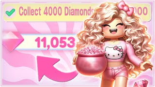 HOW TO GET DIAMONDS in MY HELLO KITTY CAFE roblox [upl. by Oniotna]