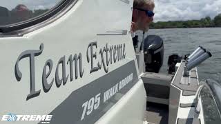 Team Extreme playing with this 2024 Extreme Boats 795 Walk Around [upl. by Raji]