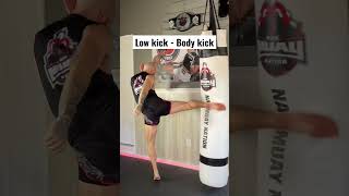 Muay Thai kick combos for beginners shorts [upl. by Procora]