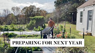 FALL CLEANUP prepare your garden for another season  Notill gardening [upl. by Ahsoyem]