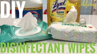 HOW TO MAKE DISINFECTANT WIPES  HOW TO MAKE LYSOL WIPES  HOW TO MAKE CLOROX WIPES [upl. by Enamrahc526]