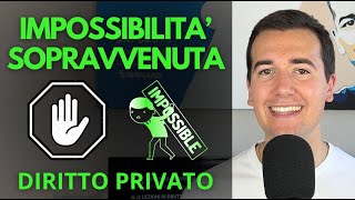 ✋🏼 IMPOSSIBILITA SOPRAVVENUTA  Diritto Privato in 3 minuti [upl. by Winebaum202]