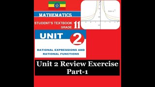 Mathematics Grade 11 Unit 2 Review Exercise Part 1Girma21​ [upl. by Ahsener737]