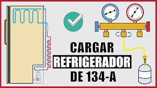 COMO CARGAR DE GAS A UN REFRIGERADOR Para principiantes ✅ [upl. by Annavoeg]