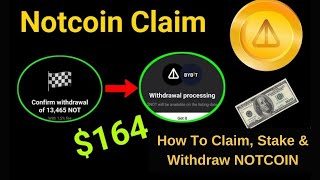 How To Claim Stake and Withdraw NOTCOIN [upl. by Eyram]