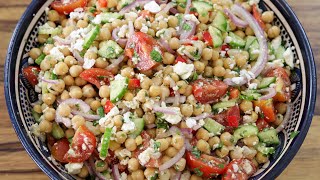 Healthy Chickpea Salad Recipe [upl. by Dorfman]