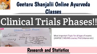 Clinical Trial Phases  Research And statistics  Most Important question  Geetaru Shanjalii [upl. by Yhpos615]