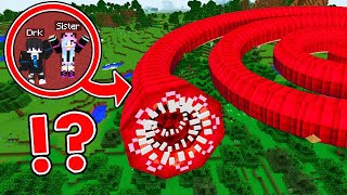 We Got Inside This Longest Scary Blood Worm in Minecraft [upl. by Ariahs469]