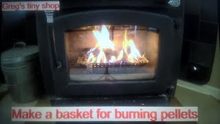 How to make a basket for burning pellets in a wood stove [upl. by Tezil903]