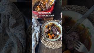 WOŁOWINA PO BURGUNDZKU wołowinapoburgundzku boeufbourguignon obiad food shortsviral short [upl. by Corneille]