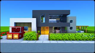 How To Build a Modern House In Minecraft  Including Interior [upl. by Gelb386]