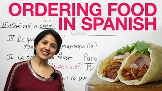 How to order food in Spanish [upl. by Acirdna]