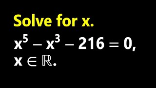 A nice quintic equation  How to solve it  You should know the method [upl. by Egidio]