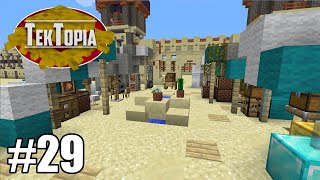 TekTopia 29  Market Stalls Minecraft Villager Mod [upl. by Griseldis]