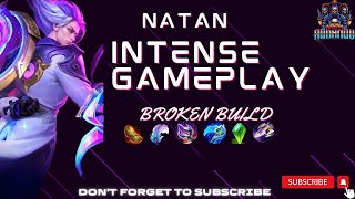 12 Kills Natan new MetaTop emblem and buildBroken buildMLBB [upl. by Chader858]