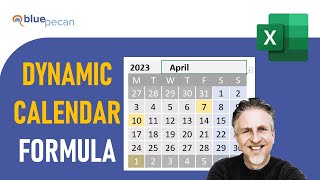 Create a Dynamic Monthly Calendar in Excel 365 or Online  Dynamic Calendar Excel Formula [upl. by Nek]