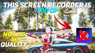 BEST NO LAG SCREEN RECORDER FOR BGMI ANDROID 4K 🔥 HOW TO RECORD BGMI GAMEPLAY WITHOUT LAG [upl. by Malorie]