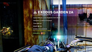 SOLO quotEXODUS GARDEN 2Aquot LEGEND LOST SECTOR  DESTINY 2 SEASON OF THE DEEP [upl. by Redmer]