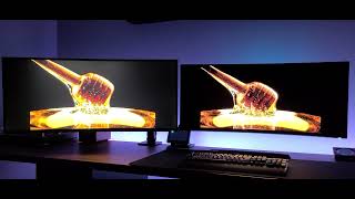 Alienware AW3423DW vs AW3821DW [upl. by Marquet]