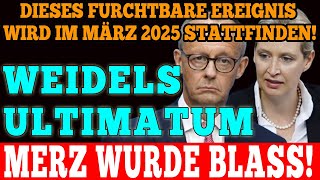 🚨DIESES SCHOCKIERENDE EREIGNIS KOMMT IM MÄRZ 2025 WEIDELS ULTIMATUM MERZ VÖLLIG FASSUNGSLOS [upl. by Merci]