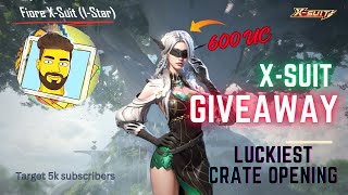 600 UC LUCKIEST CRATE OPENING EVER IN BGMI😱  XSUIT GIVEAWAY🤩 bgmi creatopening giveaway [upl. by Ketchan]